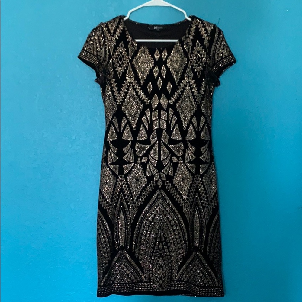 Black and Gold Formal Dress